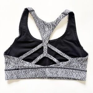 Lululemon Circuit Breaker Sports Bra Spray Jacquard White Black Racerback 8